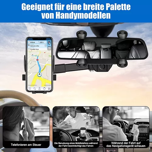 ريو بي كيه اف اتش حامل موبايل للسيارة، حامل موبايل لمراة الرؤية الخلفية قابل للدوران 360 درجة، حامل موبايل بنظام تحديد المواقع العالمي لجميع الهواتف الذكية والسيارات (كود 6400 ) 7 ريو بي كيه اف اتش حامل موبايل للسيارة، حامل موبايل لمراة الرؤية الخلفية قابل للدوران 360 درجة، حامل موبايل بنظام تحديد المواقع العالمي لجميع الهواتف الذكية والسيارات (كود 6400 ) - الصورة 7