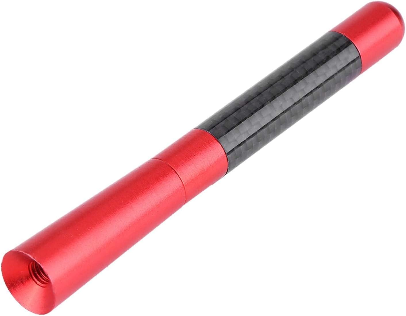 اريال راديو اف ام للسيارة عالمي قصير 12 سم من ألياف كربونية مع مسامير من كيميس ( أحمر كربون)