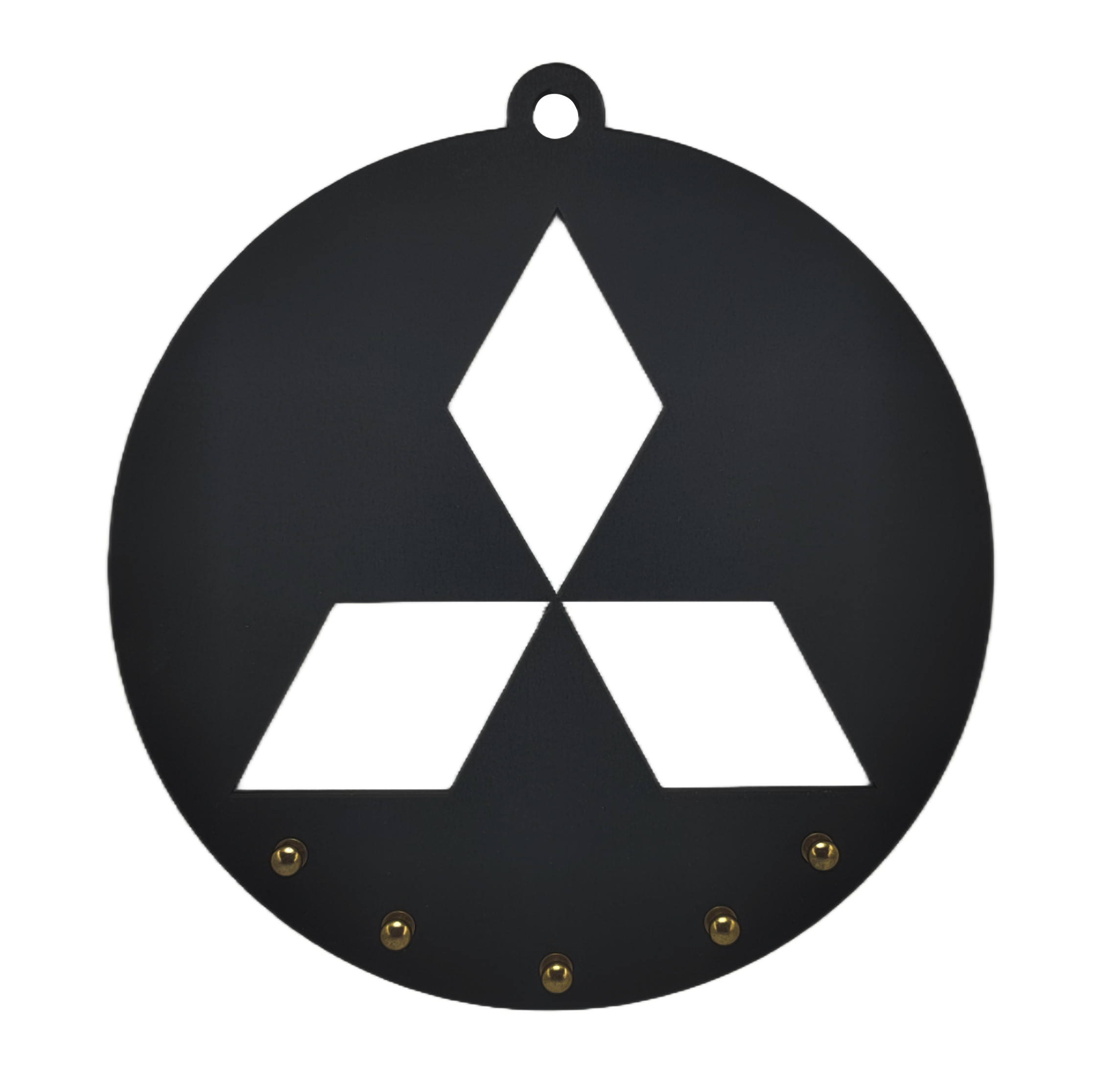 حامل وشماعة مفاتيح علاقة خشب مودرن ب 5 خطاف دائرية 21 سم لتعليق المفاتيح مناسبة للمنازل والمكاتب - متوافق مع علامة سيارة ميتسوبيشى