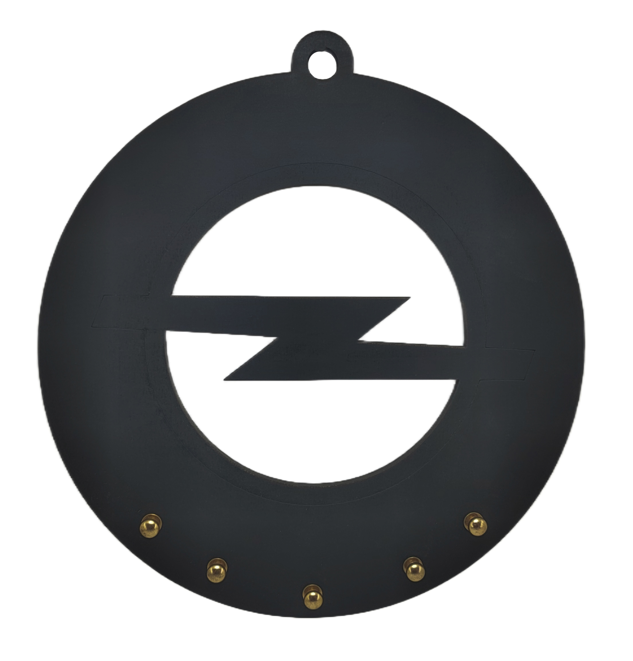 حامل وشماعة مفاتيح علاقة خشب مودرن ب 5 خطاف دائرية 21 سم لتعليق المفاتيح مناسبة للمنازل والمكاتب - متوافق مع علامة سيارة اوبل