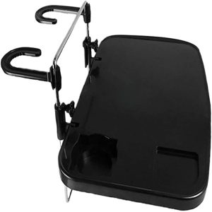 طاولة طعام للسيارة 3 ار، بلاستيك، أسود