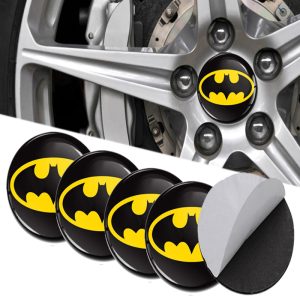 طقم غطاء محور اطارات السيارة لصق مقاس 56 ملم، أغطية مقاومة للغبار والصدأ والماء، ملحقات لاصقة لتزيين جنط العجلة - متوافق مع بات؟؟مان