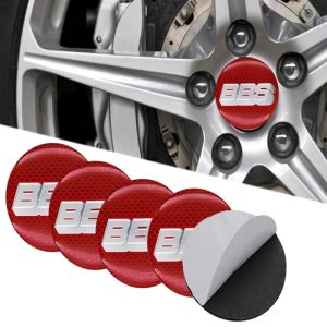 طقم غطاء محور اطارات السيارة لصق مقاس 56 ملم، أغطية مقاومة للغبار والصدأ والماء، ملحقات لاصقة لتزيين جنط العجلة متوافقة مع بى بى اس BBS احمر كلمة فضى