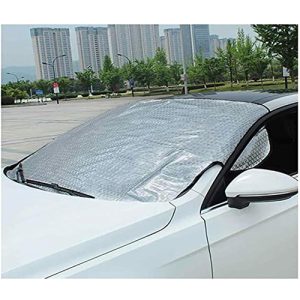 شماسة سيارة لزجاج السيارة الامامى للحماية من الاشعة فوق البنفسجية والحرارة، مظلة حماية عاكسة باجنحة توضع داخل باب السيارة كود 7137