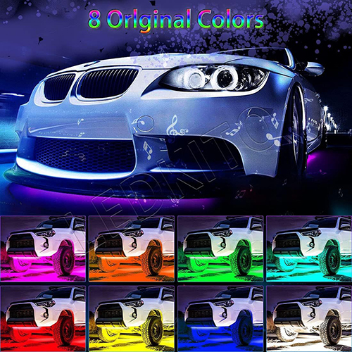 ليد كيتو مجموعة مصابيح داخلية للسيارة 12 فولت باضاءة LED RGB نيون لاسلكية بجهاز تحكم عن بعد للسيارات والشاحنات والطرق الوعرة متعددة الالوان للديكور تحت الجسم، اضاءة متوهجة وصوت نشط 6 ليد كيتو مجموعة مصابيح داخلية للسيارة 12 فولت باضاءة LED RGB نيون لاسلكية بجهاز تحكم عن بعد للسيارات والشاحنات والطرق الوعرة متعددة الالوان للديكور تحت الجسم، اضاءة متوهجة وصوت نشط - الصورة 6