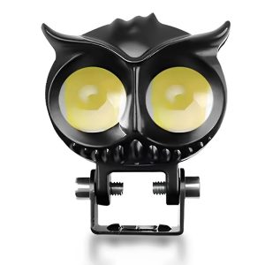 كشاف فانوس شبورة ليد تصميم بومة 2 عدسة جهاز عرض ضوئي إضافي، شعاع أصفر وأبيض مع وميض للطرق الوعرة ، مناسب للسيارات والدراجات والمتوسيكلات والاسكوتر والشاحنات - قطعة واحدة