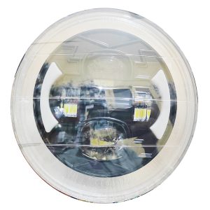 كشاف فانوس امامى 4 عدسة وزاوية اضاءة ابيض ساطع عالى وواطى بفيشة ، مناسب للدراجات والمتوسيكلات والاسكوتر - واحد قطعة