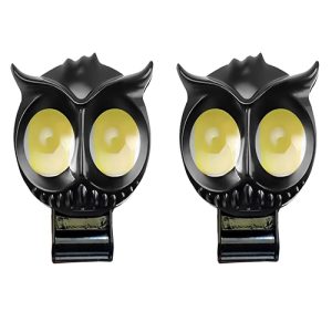 كشاف فانوس شبورة ليد تصميم بومة 2 عدسة جهاز عرض ضوئي إضافي، شعاع أصفر وأبيض مع وميض للطرق الوعرة ، مناسب للسيارات والدراجات والمتوسيكلات والاسكوتر - 2 قطعة