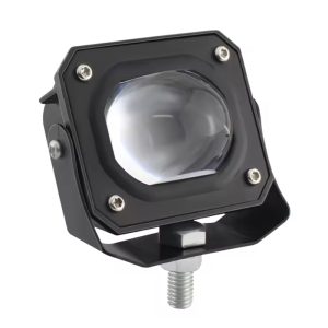 كشاف فانوس شبورة ليد عدسة كبيرة - جهاز عرض ضوئي إضافي، سلك 3 طرف شعاع أصفر وأبيض للطرق الوعرة ، مناسب للسيارات والدراجات والمتوسيكلات والاسكوتر والشاحنات - قطعة واحدة