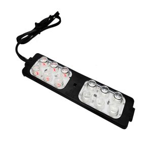 ليد شرطه فلاش اضاءة الوان احمر وازرق وابيض اضاءة ثابت ورعاش ومتنوع - 12 ليد مقاوم للماء مناسب للسيارات والدارجات والشاحنات