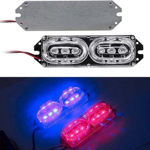 مصباح ليد تحذيرى وامض للطوارئ الوان احمر وازرق انماط متعدد ثابت ورعاش ومتحرك ومتنوع للموتوسيكلات والدراجات النارية والاسكوتر وخلف شبكة السيارة