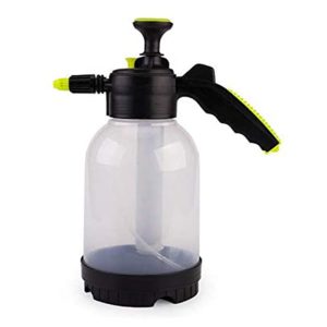 مضخة رش يدوية بمكبس مسدس رش للحديقة وللنباتات والفناء والحشائش وللتنظيف المنزلي ولغسيل السيارات ، متعددة الاستخدامات - لون شفاف 2 لتر