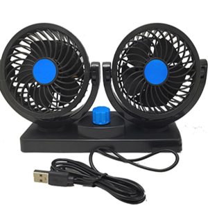 مروحة سيارة مكتب منزل تعمل على USB ، مروحة متحركة فى جميع الاتجاهات - 2 سرعة هواء قوى تعمل بوصلة يو اس بى ، مروحه تبريد هادئة ومحمولة للسيارة والمكتب والمنزل والتخييم