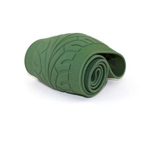 غطاء طارة دركسيون عجلة القيادة ، كفر وجراب سيليكون مطاط مرن ، مضاد للانزلاق، ذات ملمس ناعم ومريح ، مناسب لكل السيارات ، مضلع ، لون اخضر