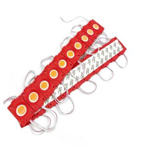 لمبة ليد للسيارات والدراجات والشاحنات - اضاءة ليد مناسبة لصالون السيارة والاضاءات الخلفية ومتعددة الاستخدامات - ليد مدور احمر - 20 قطعة