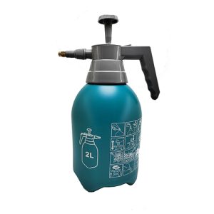 مضخة رش يدوية بمكبس مسدس رش للحديقة وللنباتات والفناء والحشائش وللتنظيف المنزلي ولغسيل السيارات ، متعددة الاستخدامات - لون ازرق لبنى 2 لتر