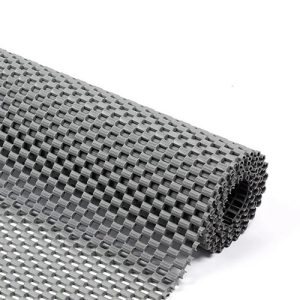 مفرش جلد مخرم غير قابل للانزلاق ومناسب للسيارة والمنزل والمكتب متعدد الاستخدامات - يقطع حسب الاستخدام وقابل للغسل، مقاس 45 سم فى 100 سم لون رمادى