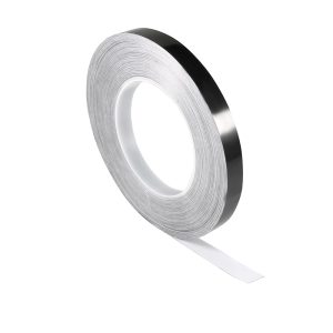 ستيكر لاصق ذاتي اللصق لديكور المنزل، شريط لاصق ، لتزيين لفواصل البلاط وديكور السيراميك، لديكور ارضية الغرف ، قطعة واحدة مقاس 1 سم × 50 متر لون اسود لامع