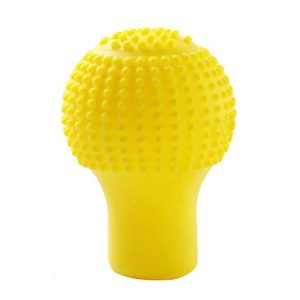 غطاء مقبض ناقل الحركة للسيارة، غطاء مقبض ناقل الحركة من ملحقات حماية السيارة، غطاء واقي عالمي من السيليكون لمقبض ناقل الحركة لمعظم السيارات( مقبض فتيس مدور - اصفر )