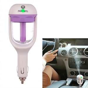 فواحة ومرطب سيارة يعمل باللمس ، فواحة ومعطر جو سيارة الإلكترونية، معطر و منقي الهواء داخل السيارة ، يعمل على منفذ الولاعة بالسيارة ، يعبأ بالعطر المفضل لديك - لون بنفسج