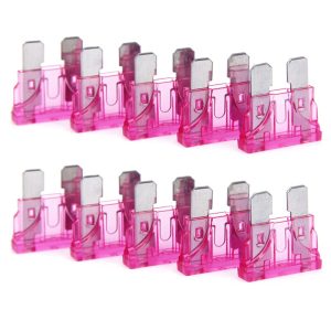 مجموعة فيوزات مزدوجة الشفرات صمامات وفيوزات للسيارة مجموعة فيوزات قياسية للسيارات والشاحنات والقوارب وغيرها - تيار 35 امبير ، عدد 10 قطع