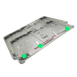 حامل اطار لوحة ترخيص السيارة قاعدة لوحة السيارة منتج مصمم لتثبيت لوحة رقم السيارة بشكل آمن وثابت على المركبة ، مقاس 34.5 سم فى 16.5 سم ( ميشيلين - 2 قطعة )