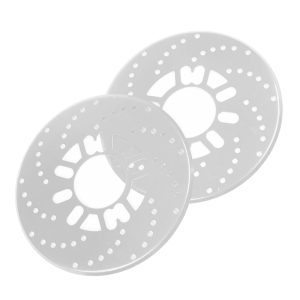 غطاء قرص الفرامل للسيارة من سبائك الالومنيوم، غطاء فرامل السيارة ثلاثية الابعاد للسيارات، اغطية قرص الفرامل (العبوة 2 قطعة ، لون فضى )