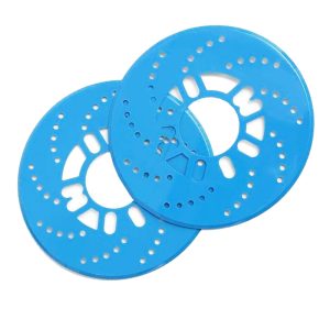 غطاء قرص الفرامل للسيارة من سبائك الالومنيوم، غطاء فرامل السيارة ثلاثية الابعاد للسيارات، اغطية قرص الفرامل (العبوة 2 قطعة ، لون ازرق سماوى )