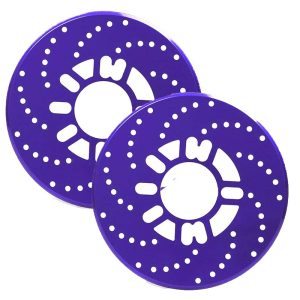 غطاء قرص فرامل أسطوانة للعجلة الخلفية للسيارة ، الومنيوم مزخرف ومقاوم للغبار مناسب لتعديل السيارات (العبوة 2 قطعة ، لون موف )