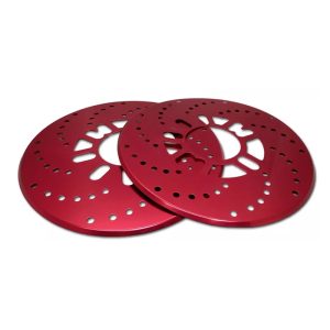 غطاء فرامل قرص لعجلة السيارات مصنوع من خليط معدني من الالومنيوم مناسب لتعديل السيارة ولوحة فرامل السيارة وفرامل الاسطوانة الخلفية (العبوة 2 قطعة ، لون طوبى )