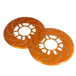 غطاء قرص فرامل أسطوانة للعجلة الخلفية للسيارة ، الومنيوم مزخرف ومقاوم للغبار مناسب لتعديل السيارات (العبوة 2 قطعة ، لون نحاسى )