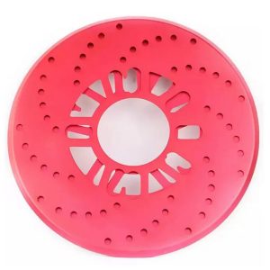 قطعتان من غطاء فرامل رياضي ثلاثي الابعاد، لتزيين غطاء الفرامل اغطية فرامل السيارة ، غطاء قرص عالمي للسيارة (العبوة 2 قطعة ، لون وردى )