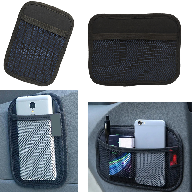 منظم تخزين السيارة بتصميم شبكة ، جيب منظم للسيارة بجانب المقعد او التابلوة ، يلصق بدبل فيس لحمل المحفظة والموبايل والمتعلقات الشخصية (2 قطعة كبيرة + صغيرة ) 3 منظم تخزين السيارة بتصميم شبكة ، جيب منظم للسيارة بجانب المقعد او التابلوة ، يلصق بدبل فيس لحمل المحفظة والموبايل والمتعلقات الشخصية (2 قطعة كبيرة + صغيرة ) - الصورة 3