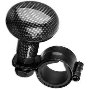 مقبض طارة دريكسيون السيارة دوار لعجلة القيادة مناسب لجميع السيارات والشاحنات والجرارات والقوارب وعربات الغولف (لون اسود كاربون)