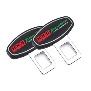 مشبك حزام امان للسيارة، من قطعتين، مشبك تثبيت يدعم حزام الامان وقفل انذار امان متوافقة مع HKS ( معدن مطاط 2 قطعة )