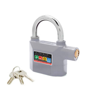 قفل للموتوسيكلات مع انذار - قفل عجلة الفرامل مضاد للسرقة ومقاوم للماء مع صوت تنبية عالى للموتوسيكلات والسكوتر والدرجات وغيرها (رمادى ، كود 8068)