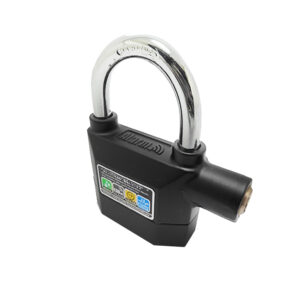 قفل مع انذار - قفل عجلة الفرامل مضاد للسرقة ومقاوم للماء مع صوت تنبية عالى للموتوسيكلات والسكوتر والدرجات وايضا للابواب (اسود ، كود 8072)