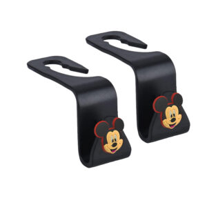 خطافات مسند رأس مقعد السيارة الخلفي 4 حزم شماعة خلفي أنيقة سوداء للسيارة حقيبة يد الملابس المعاطف حقائب البقالة اكسسوارات الداخلية ( 2 قطعة ، كود : 8079)