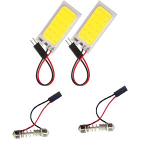 شريحة ليد فانوس صالون لجميع السيارات ،إضاءة LED ساطعة ودائمة، مما يوفر لك إضاءة مثالية للقراءة أو العمل في سيارتك ( شريحة 15 ليد ، 2 قطعة )