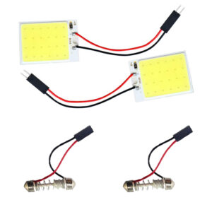 شريحة ليد فانوس صالون لجميع السيارات ،إضاءة LED ساطعة ودائمة، مما يوفر لك إضاءة مثالية للقراءة أو العمل في سيارتك ( شريحة 24 ليد ، 2 قطعة )