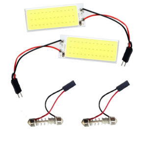 شريحة ليد فانوس صالون لجميع السيارات ،إضاءة LED ساطعة ودائمة، مما يوفر لك إضاءة مثالية للقراءة أو العمل في سيارتك ( شريحة 36 ليد مستطيلة ، 2 قطعة )