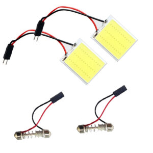 شريحة ليد فانوس صالون لجميع السيارات ،إضاءة LED ساطعة ودائمة، مما يوفر لك إضاءة مثالية للقراءة أو العمل في سيارتك ( شريحة 36 ليد مربعة ، 2 قطعة )