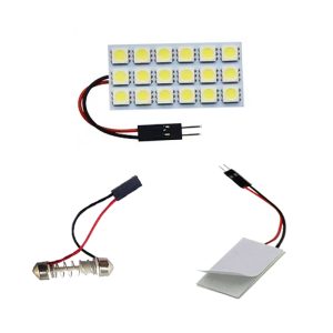 شريحة ليد فانوس صالون لجميع السيارات ،إضاءة LED ساطعة ودائمة، مما يوفر لك إضاءة مثالية للقراءة أو العمل في سيارتك ( شريحة فصوص ، 18 ليد ، قطعة واحدة )