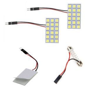 شريحة ليد فانوس صالون لجميع السيارات ،إضاءة LED ساطعة ودائمة، مما يوفر لك إضاءة مثالية للقراءة أو العمل في سيارتك ( شريحة فصوص ، 18 ليد ، 2 قطعة )