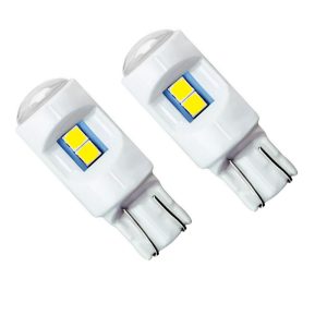 مصابيح LED T10 لداخل السيارة، فائقة السطوع ،رقاقة مصباح سقف للسيارة مطور للقبة والخريطة والباب ولوحة الترخيص ولوحة العدادات (3030 6Led، اضاءة ابيض ثلجى ، 2 قطعة )