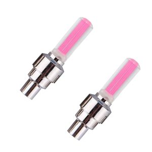 لمبات ليد لصمامات السيارة والدراجات ، للتوهج في الظلام، عصرية، مناسبة للسيارات، للدراجات، للمركبات على الطرق الوعرة وللموتوسيكلات ( لون احمر - 2 قطعة )