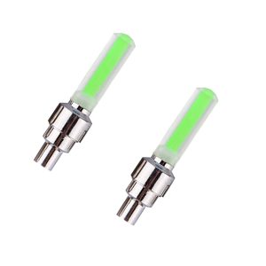 لمبات ليد لصمامات السيارة والدراجات ، للتوهج في الظلام، عصرية، مناسبة للسيارات، للدراجات، للمركبات على الطرق الوعرة وللموتوسيكلات ( لون اخضر فسفورى - 2 قطعة )