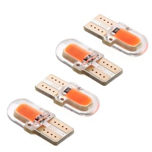 مصابيح LED T10 لداخل السيارة، فائقة السطوع ،رقاقة مصباح سقف للسيارة مطور للقبة والخريطة والباب ولوحة الترخيص ولوحة العدادات ( 30J COB 30R1 اضاءة بينك ، 4 قطع )