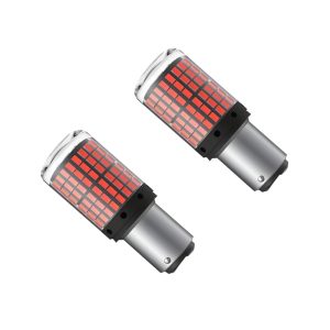 لمبة ليد 2 بول عالى واطى ، للمصابيح الخلفيةو الفرامل ووقوف السيارات و الإشارات الجانبية و مصابيح التشغيل النهارية ( اضاءة احمر ، 2 قطعة )