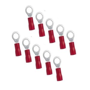 موصلات كابلات ، حلقة طرفية كابل ، ترميل حلقة العروات موصلات الاسلاك والكابلات ( ترمل/ ترملة مقاس 6 ، عدد : 10 قطع )